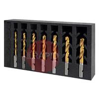 209010-SET3 HMT VersaDrive Cobalt Drill Bit InsertFoam 7 Piece Set (5, 6, 6.8, 8, 8.5, 10, 10.2mm)
