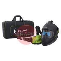 4550.560 Optrel Panoramaxx Quattro Auto Darkening Welding Helmet & E3000X 18 Hours PAPR System, Ready to Weld Package