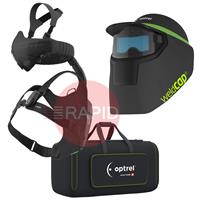 4600.100 Optrel Weldcap Welding Helmet & Swiss Air PAPR Air Fed Halfmask System, Ready To Weld Package