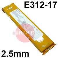 49362 UTP 65 D Stainless Steel Electrodes 2.5mm Diameter x 250mm Long. 1.2kg Vacpac (85 Rods), E312-17
