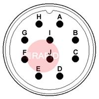 AMP10CPIL 10 Way Amphenol Inline Cable Plug (18-1)