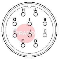 AMP10CSIL 10 Way Amphenol Inline Cable Socket (18-1)
