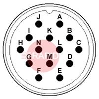 AMP14PP 14 Way Amphenol Panel Plug (20-27)