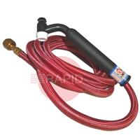 CK-CK2112HSFFX CK210 Flex Head Gas Cooled 200 Amp TIG Torch with 3.8m Superflex Hose, 3/8