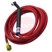 CK-CK2425RSFFX CK24 Flex Head Gas-Cooled 80 Amp TIG Torch with 1pc 8m Superflex Cable, 3/8 BSP