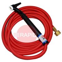 CK-CK925RSFFX CK9 Flex Head Gas Cooled TIG Torch with 1pc 8m Superflex Cable, 3/8