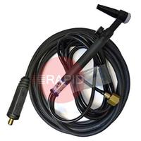 CK-CK9V-4M-2FX25 CK 9V TIG Torch With Gas Valve, Gas Hose 3/8