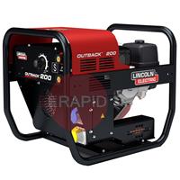 K14294-1 Lincoln Outback 200 Petrol Engine Welder Generator