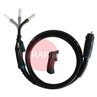 MA4260-030 Trafimet ERGOPLUS 15R Flex Neck Air Cooled MIG Torch w/ Euro Connection, 180A CO2, 150A Mixed Gas - 3m