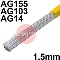 RR431501 SIF SILVERCOTE No 43, 1.5mm Brazing Wire, 1Kg Pack - EN ISO 17672: AG 155, EN 1044: AG 103, BS 1845: AG 14