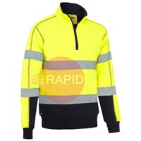 UKK6987T_TT05 Pullover Hi-Vis Fleece With Sherpa Lining 1/4 Zip