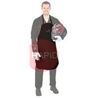 W000404087 Weldline Split Leather Apron with Leather Laces - 900mm x 600mm, EU 425/2016