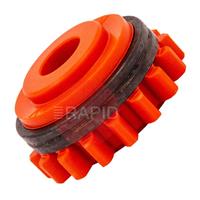 W000960 Kemppi Standard Lower Drive Roll 1.2mm V Groove. Orange.