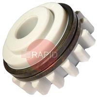 W001047 Kemppi Standard Lower Drive Roll  0.8 - 0.9mm V Groove. White