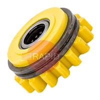 W001052 Kemppi Pressure Roll. 1.6mm V Groove. Yellow