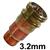 P0608TX  Furick 3.2mm Stubby Gas Lens Collet Body - Tig Torch Sizes 17, 18 and 26