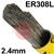 907525AP  Esab OK Tigrod 308L Stainless Steel Tig Wire, 2.4mm Diameter x 1000mm Cut Lengths - AWS A5.9 ER308L. 5.0kg Pack