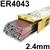 180424R120  Esab OK Tigrod 4043 Aluminium Tig Wire, 2.4mm Diameter x 1000mm Cut Lengths - AWS A5.10 R4043. 2.5kg Pack