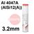 GRA60-12  Lincoln AlSi12 Aluminium Electrodes 3.2mm Diameter x 350mm Long. 8.0kg Carton (Contains 4 x 2.0kg Packs). Al 4047A (AlSi12(A))