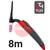CK-EDS17F08  CK Diamond EDS 17FX Flex Head Air Cooled Tig Torch, 8m