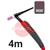 CK-EDS26R04  CK Diamond EDS 18RG Rigid Head Water Cooled Tig Torch, 4m