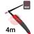 CK-EDS26R04  CK Diamond EDS 230RG Rigid Head Water Cooled Tig Torch, 4m