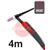 CK-EDS26R04  CK Diamond EDS 26RG Rigid Head Air Cooled Tig Torch, 4m