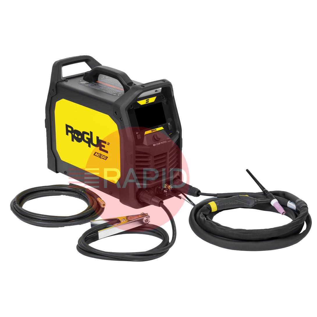 0479100400  ESAB Rogue ET 230iP AC/DC Ready To Weld Air Cooled Package w/ 4m TIG Torch - 115 / 230v, 1ph