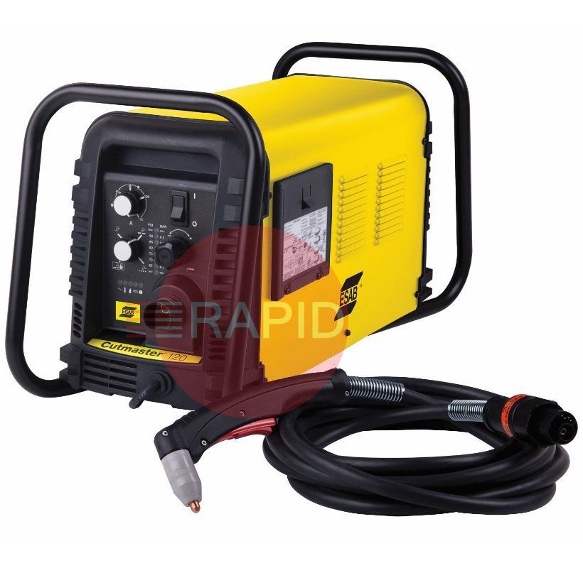 0559119314  ESAB Cutmaster 120 Plasma Cutter with 15m SL100 Hand Torch, 40mm Cut, 400v 3ph CE