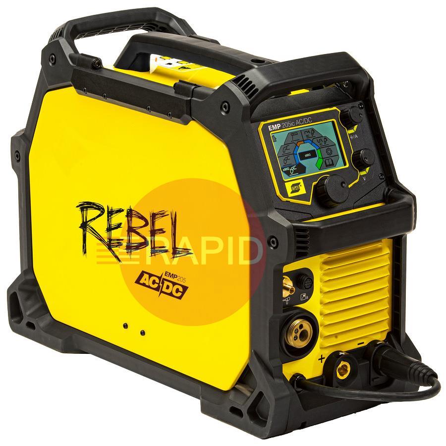 0700300998  ESAB Rebel EMP 205ic AC/DC Multi-Process Welding Package 240v