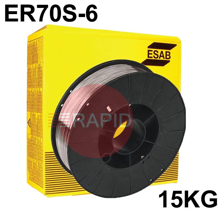 1A50086900  ESAB OK AristoRod 12.50 0.8mm MIG Wire, 15Kg Carton, ER70S-6