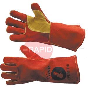 30301  S6 Red / Gold Premium Gauntlet - One Size