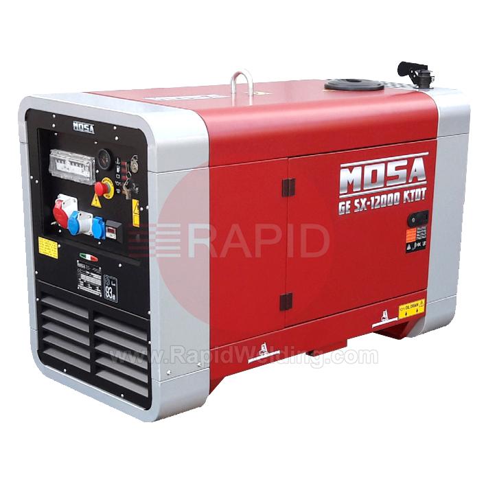 35.CM1K9011-P  MOSA GE SX-12000 KTDT Welding Generator Package, with Wheels & Handles Kit - 3000 RPM, 3ph