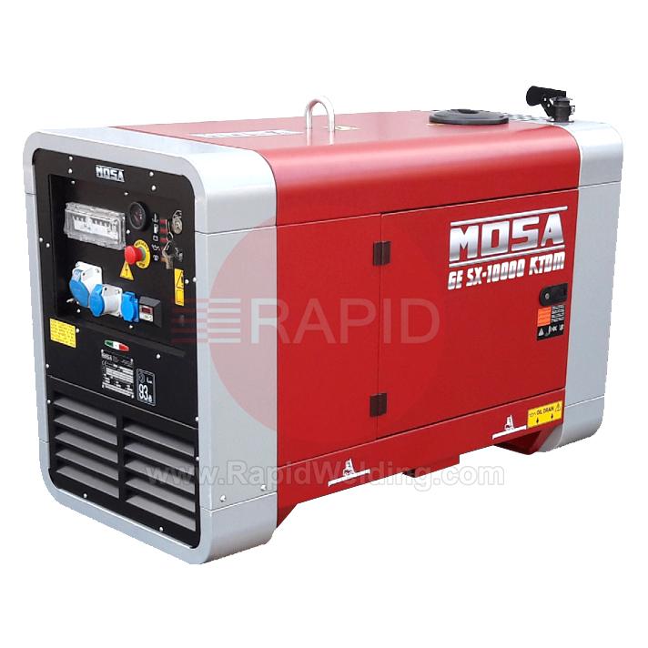 35.CM1K9021-P  MOSA GE SX-10000 KTDM Welding Generator Package, with Wheels & Handles Kit - 3000 RPM, 1ph