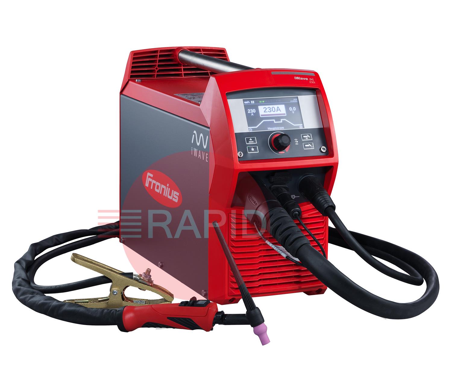 4,075,217,008PKGA  Fronius - iWave 230i DC TIG Welder Package, 230v, THP 220i TIG Torch & Earth