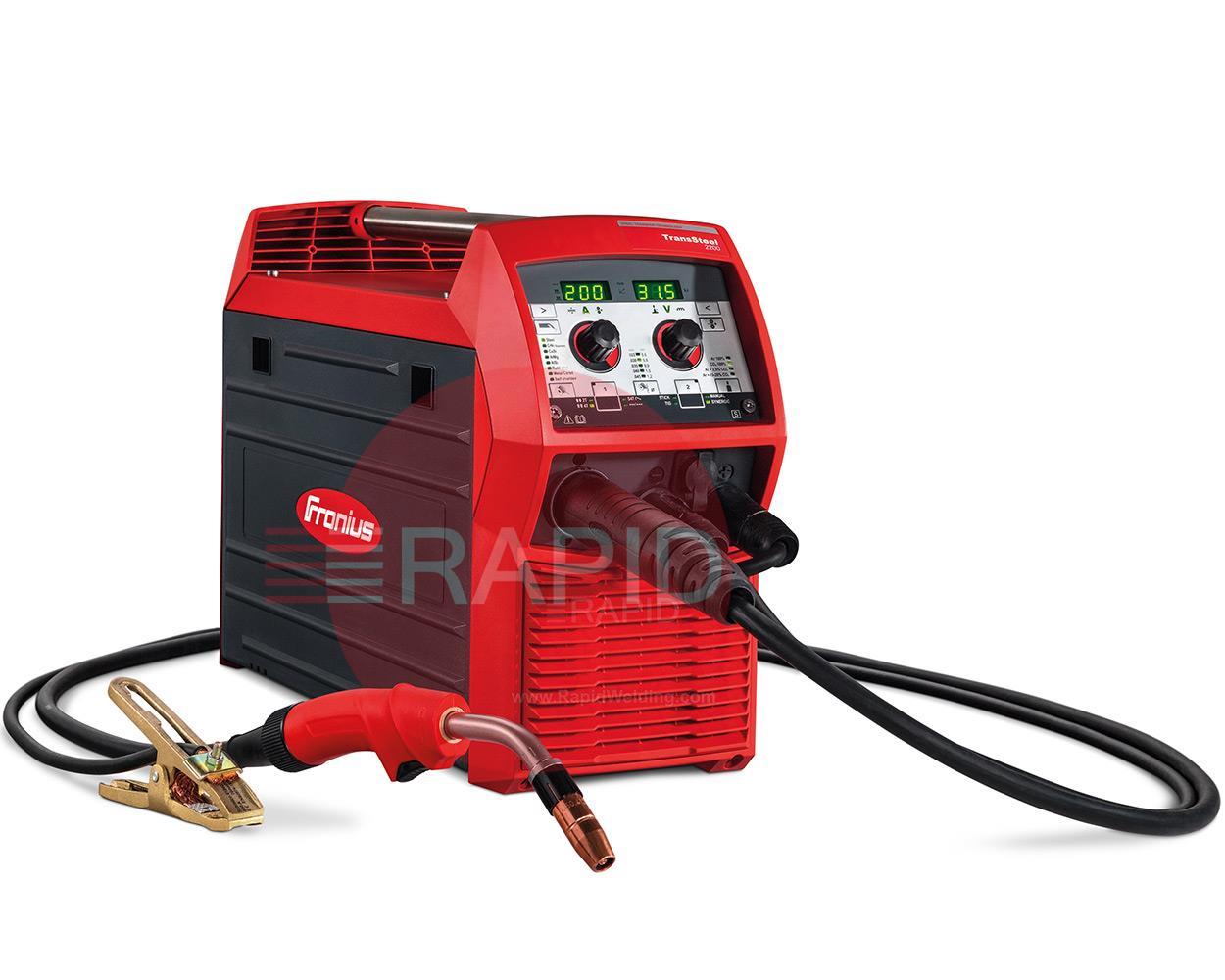 4,075,220,858  Fronius - TransSteel 2200C MIG Welder Package, 230v, 3m MTG 2100S Torch & Earth