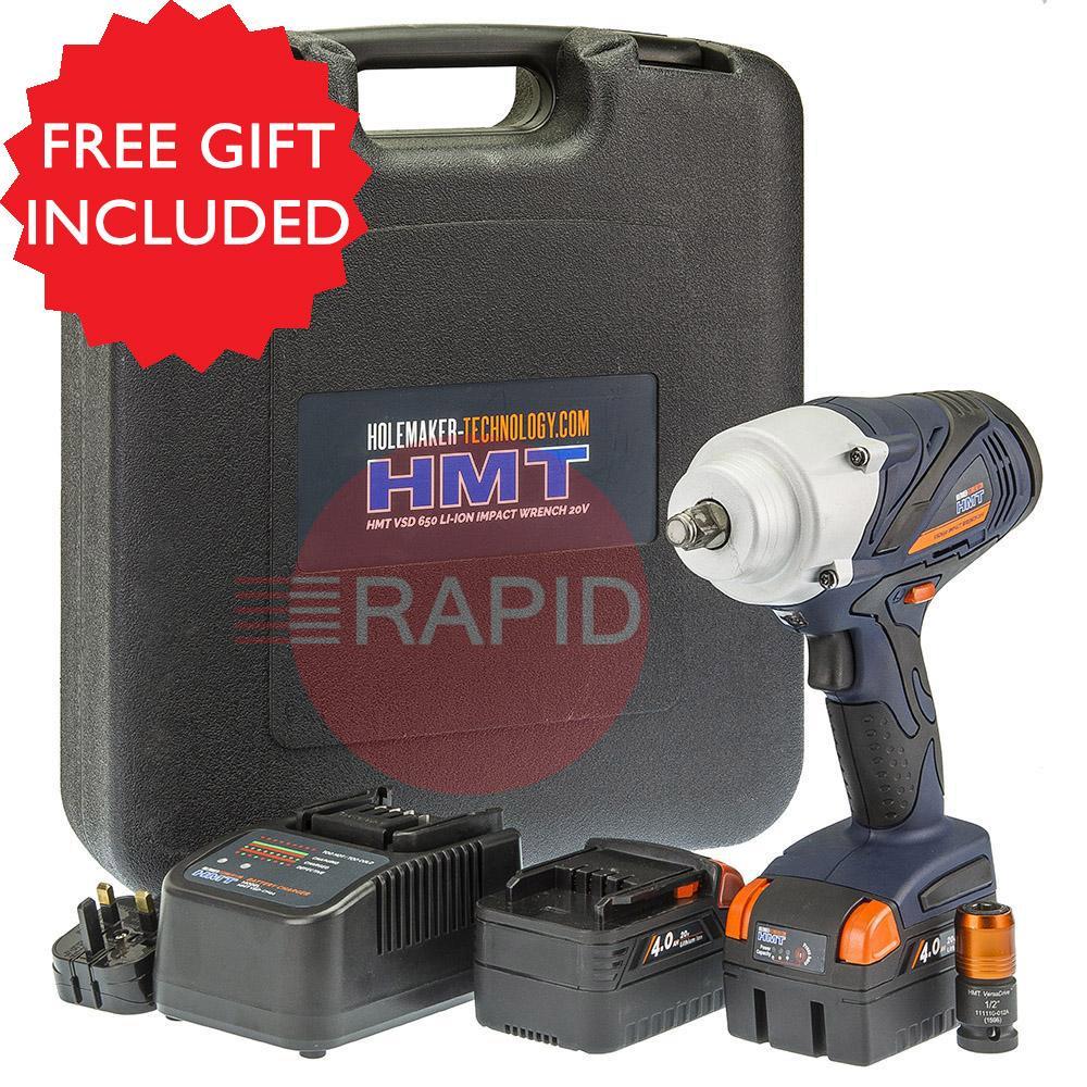 806050-0001  HMT VSD650 Heavy Duty Impact Wrench Kit with Free Gift