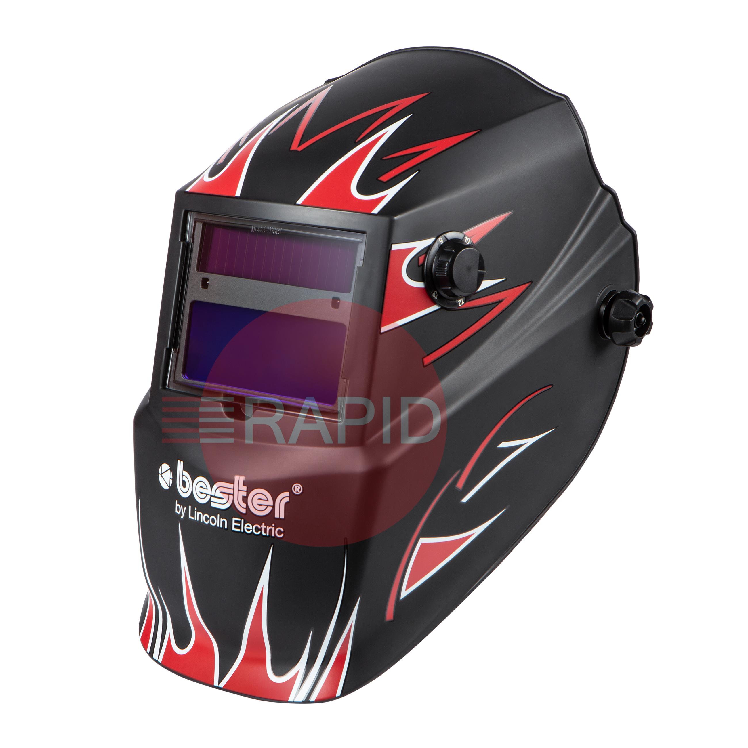 B3053-1-CE  Lincoln Bester Screen II Auto Darkening Welding Helmet, Shades 9-13 Variable