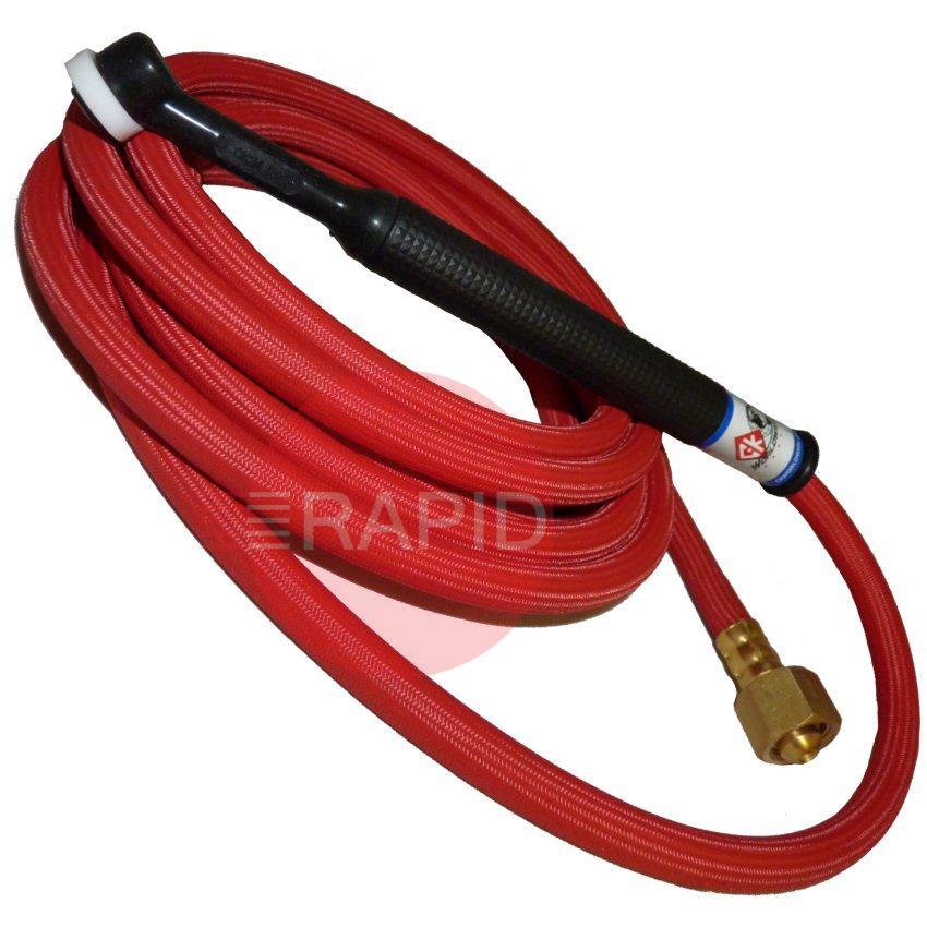 CK-CK2412RSFRG  CK24 2 Series Gas-Cooled 80 Amp 4m TIG Torch with 1pc Superflex Cable, 3/8 BSP.