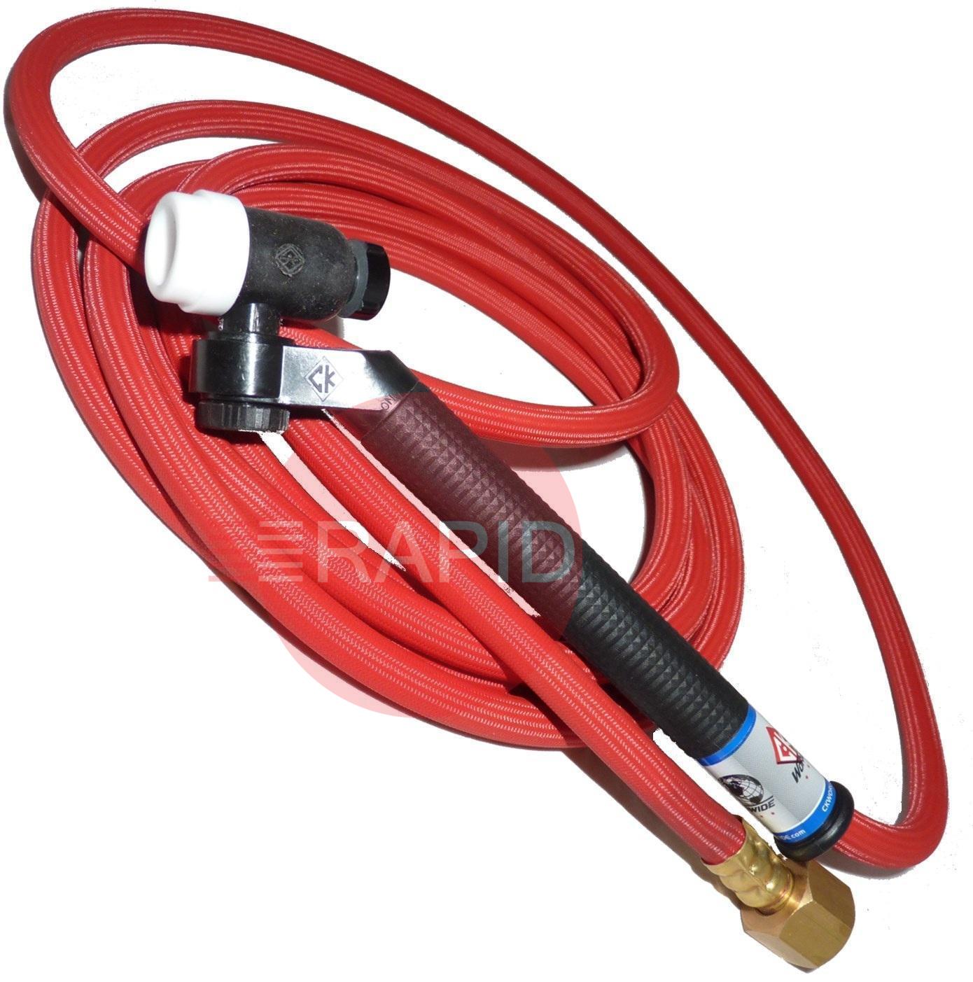 CK-FL1525SF  CK FlexLoc FL150 3 Series 150 Amp TIG Torch with 7.6m SuperFlex Mono Cable, 3/8 BSP