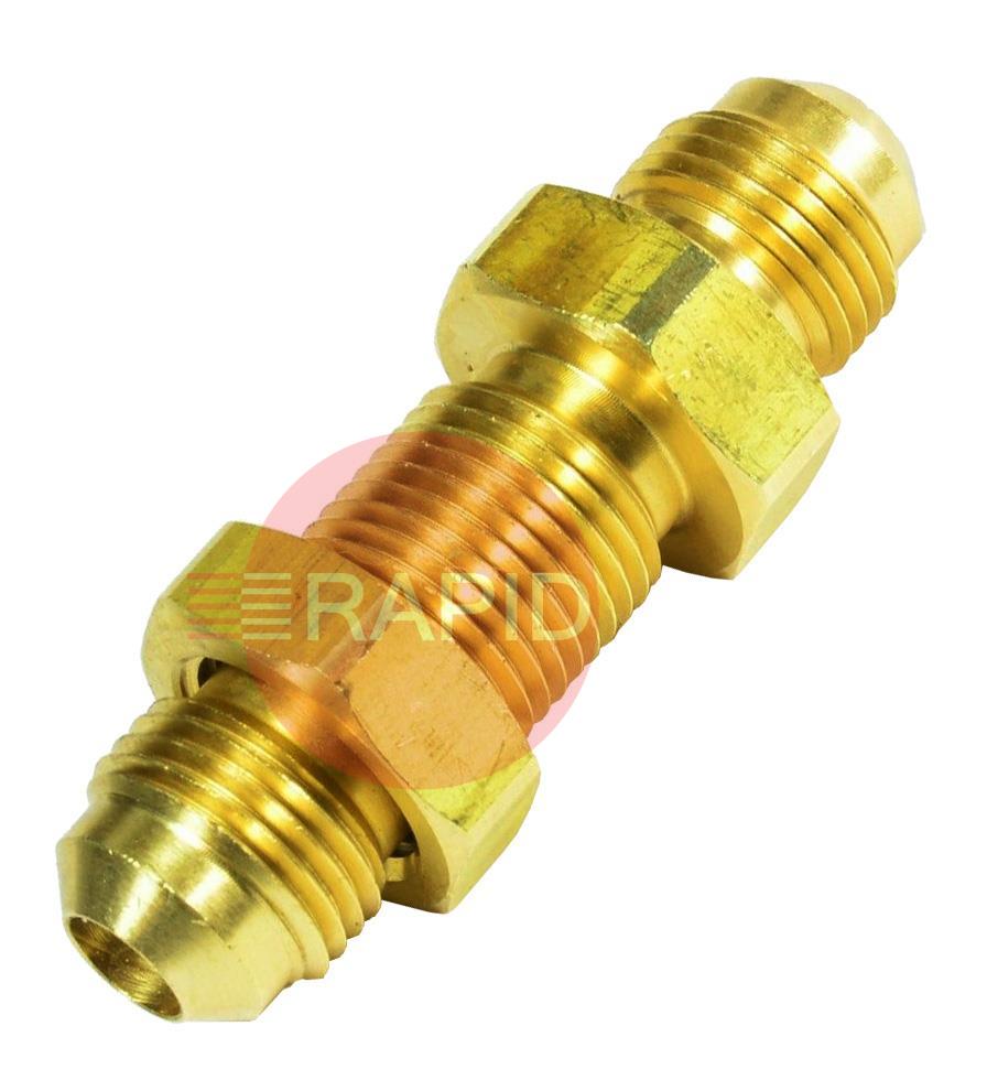 GAS3818  G3/8 Male to G1/8 Gas Bulkhead Fitting