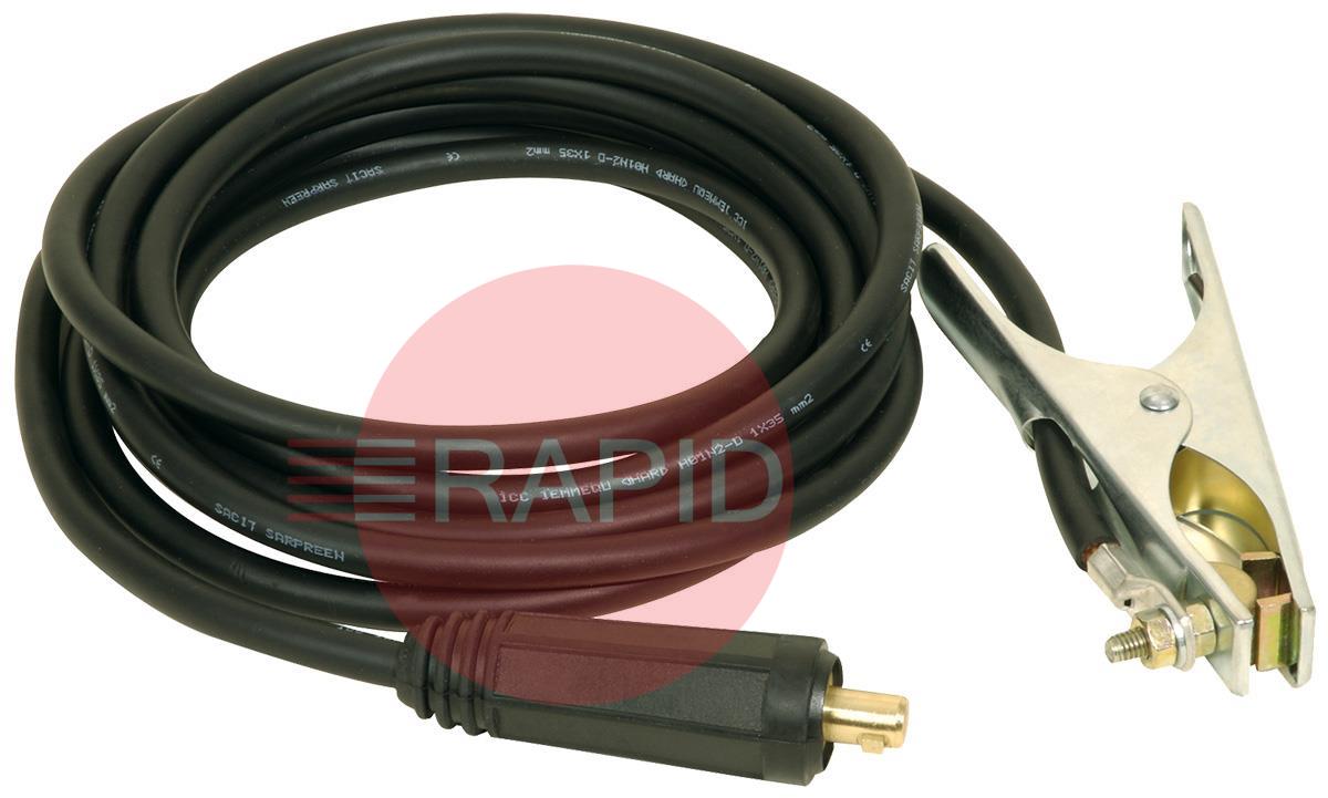 GRD-400A-70-5M  Lincoln Ground Cable with Clamp, 400A - 5m