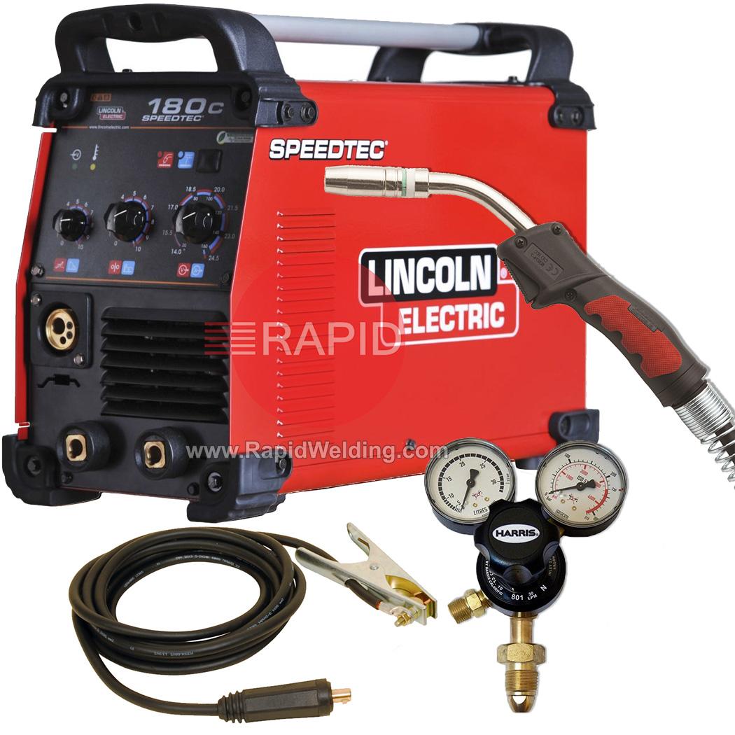 K14098-1P  Lincoln Speedtec 180C 200A MIG Welder, with MIG Torch & Earth Clamp, 230v