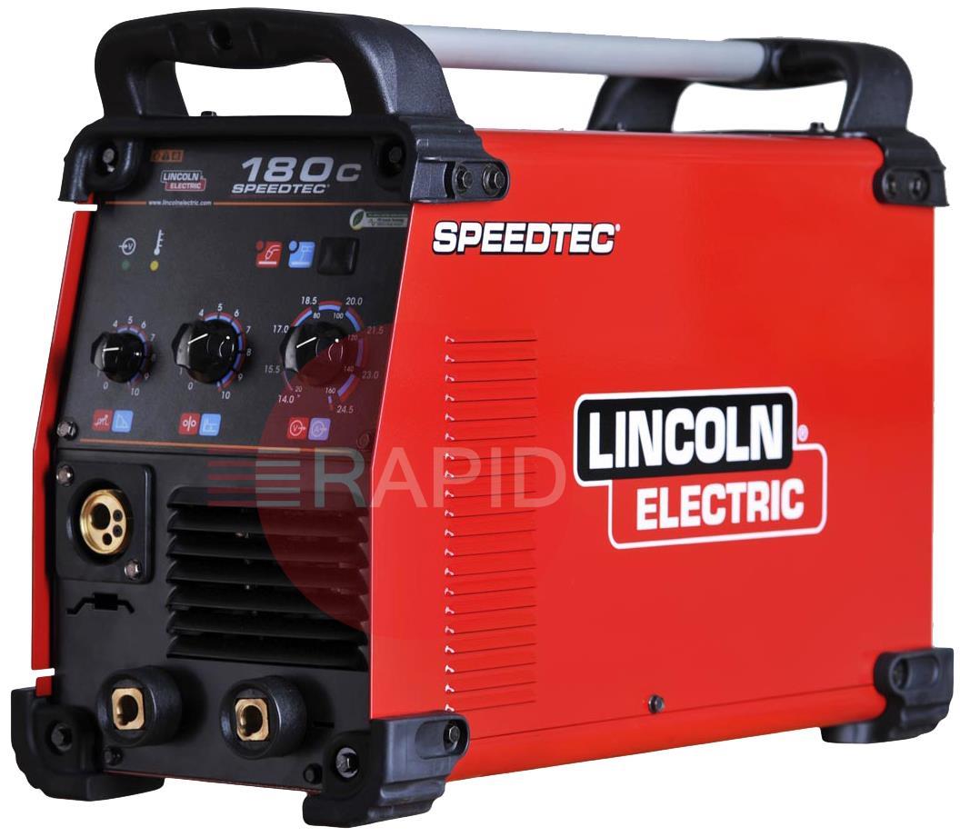 K14098-1  Lincoln Speedtec 180C Power Source with 5m Earth Cable & Gas Hose, 230v CE