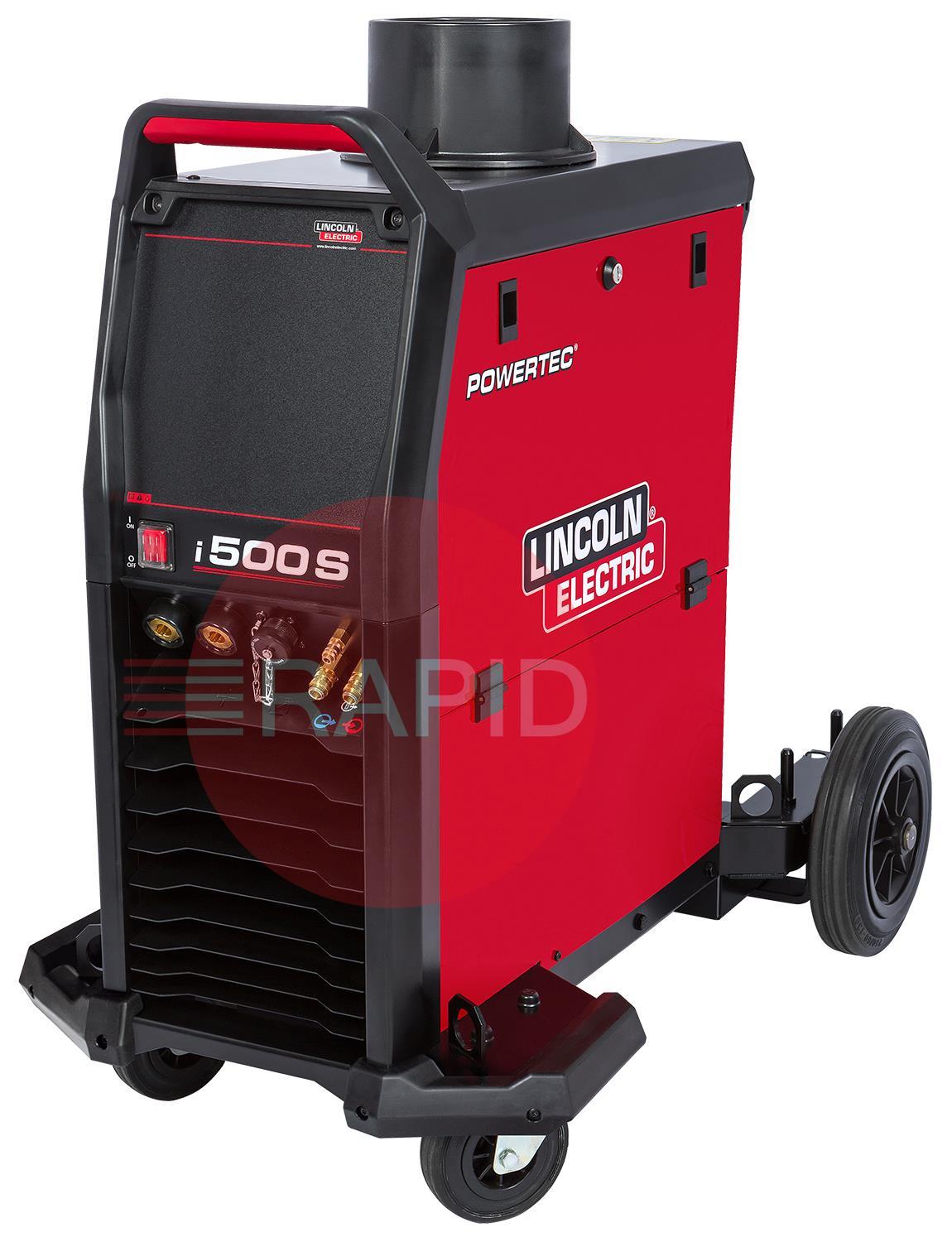 K14185-1  Lincoln Powertec i500S MIG Inverter Welder Power Source, w/ Earth Lead - 400v, 3ph