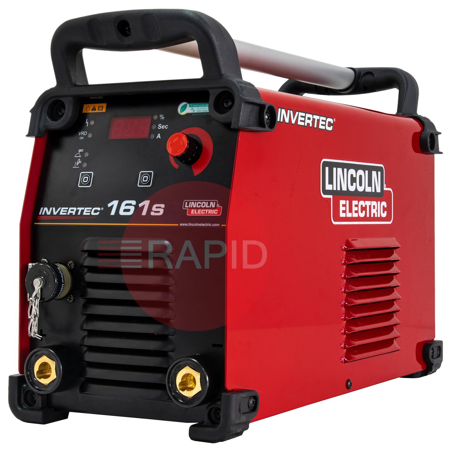 K14293-1  Lincoln Invertec 161S Stick & Lift+ TIG Inverter Arc Welder Power Source - 230v, 1ph