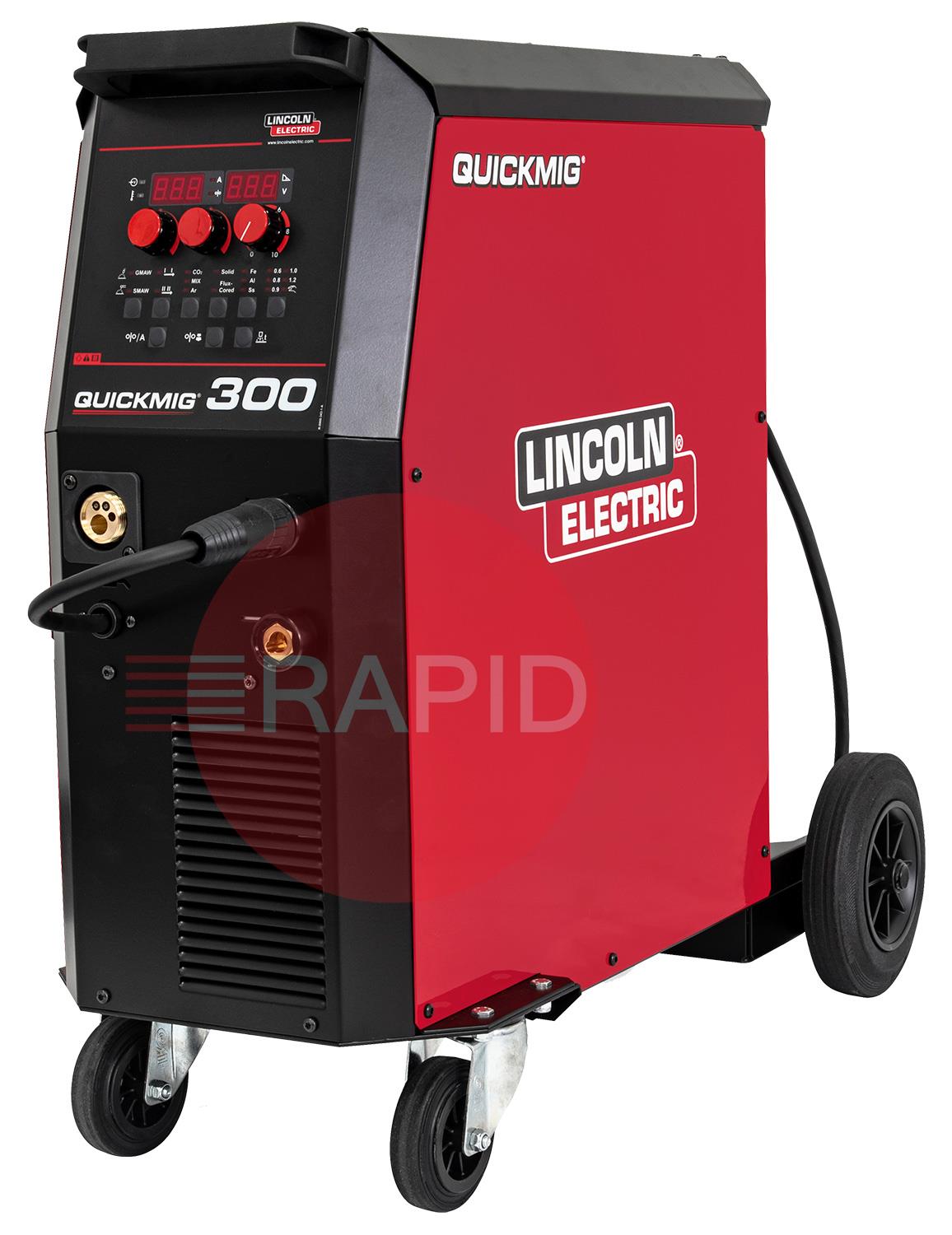 K14380-1P  Lincoln QuickMig 300 Compact Ready to Weld Package - 400v, 3ph