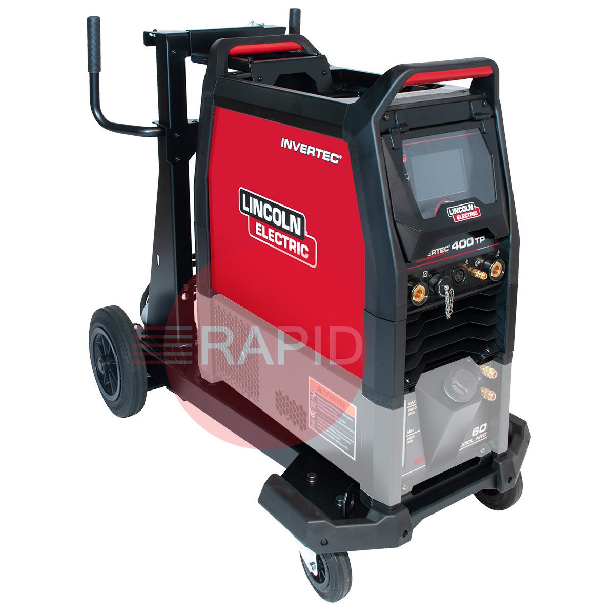 K14390-4AP  Lincoln Invertec 400TP DC TIG Inverter Welder Ready To Weld 4-Wheel Air Cooled Package - 415v, 3ph