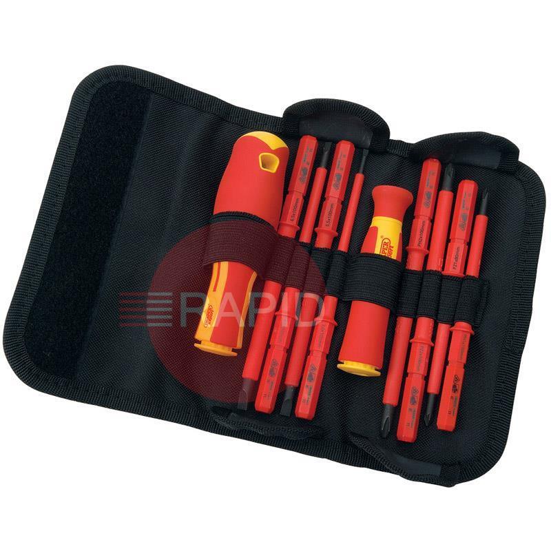 P05721  Ergo-Plus© VDE Approved Fully Insulated Interchangeable Blade Screwdriver Set