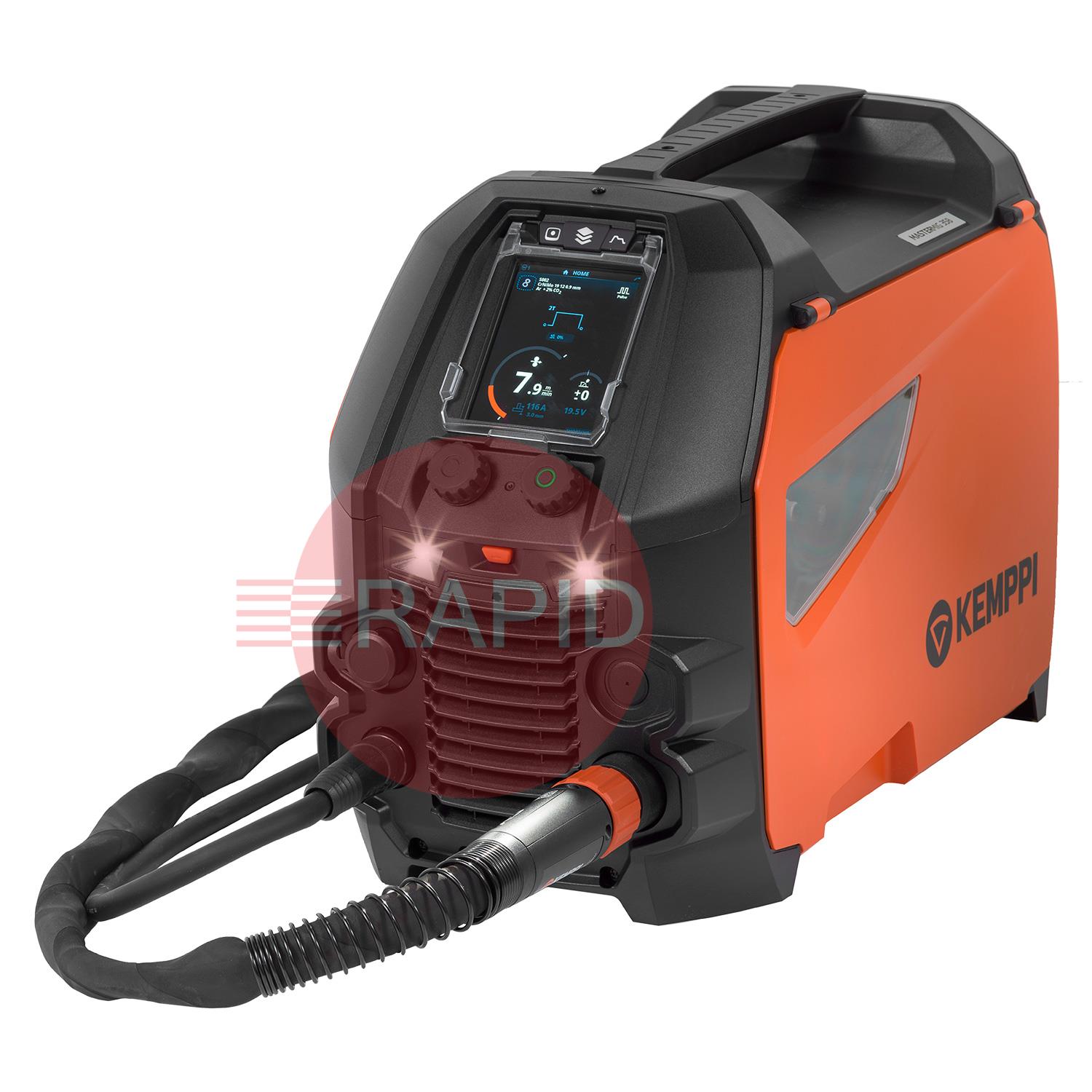 P509GXE4  Kemppi Master M 358G MIG Welder Air Cooled Package, with GXe 405G 3.5m Torch - 400v, 3ph